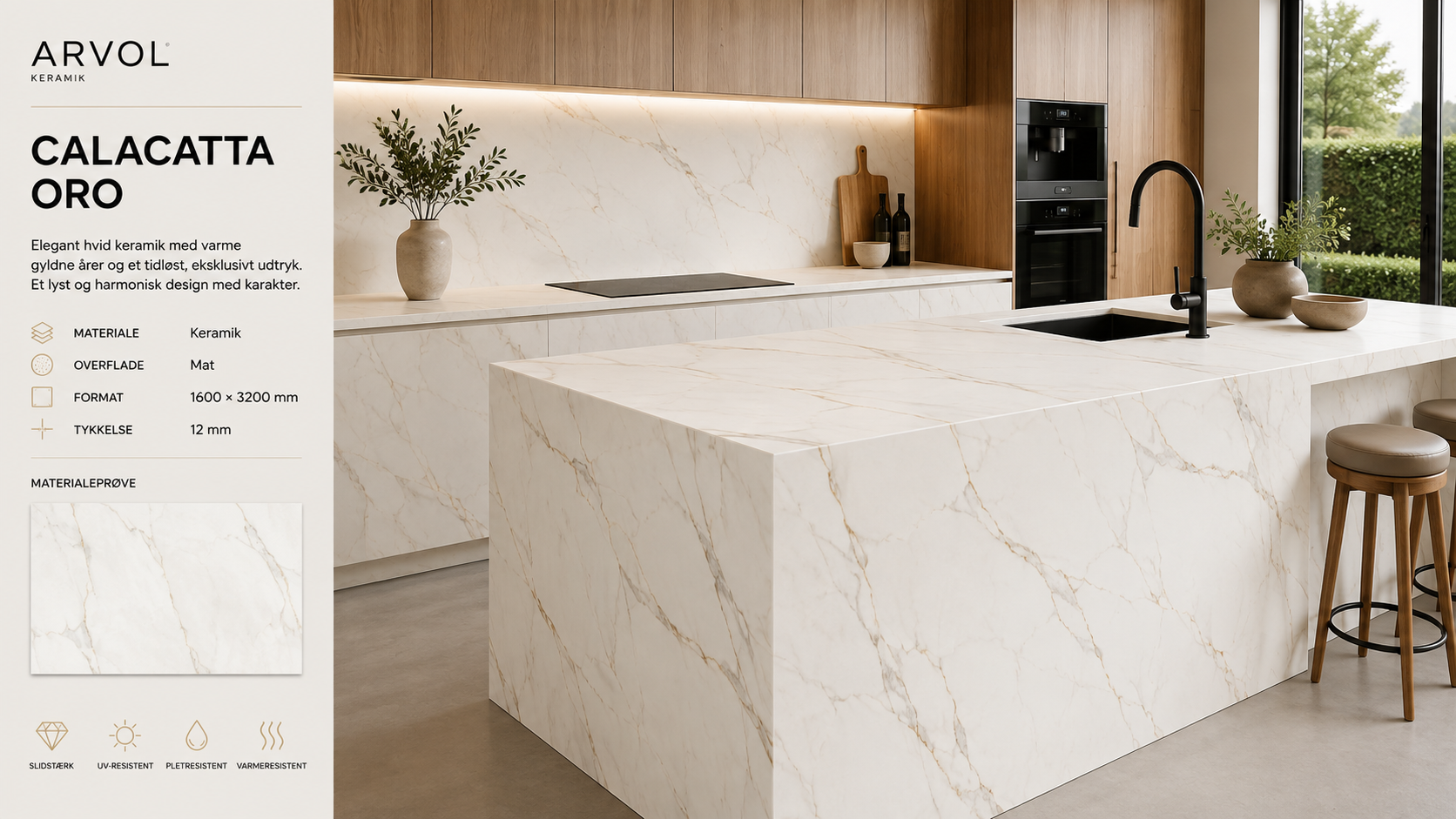 Calacatta Oro – materialeudsnit