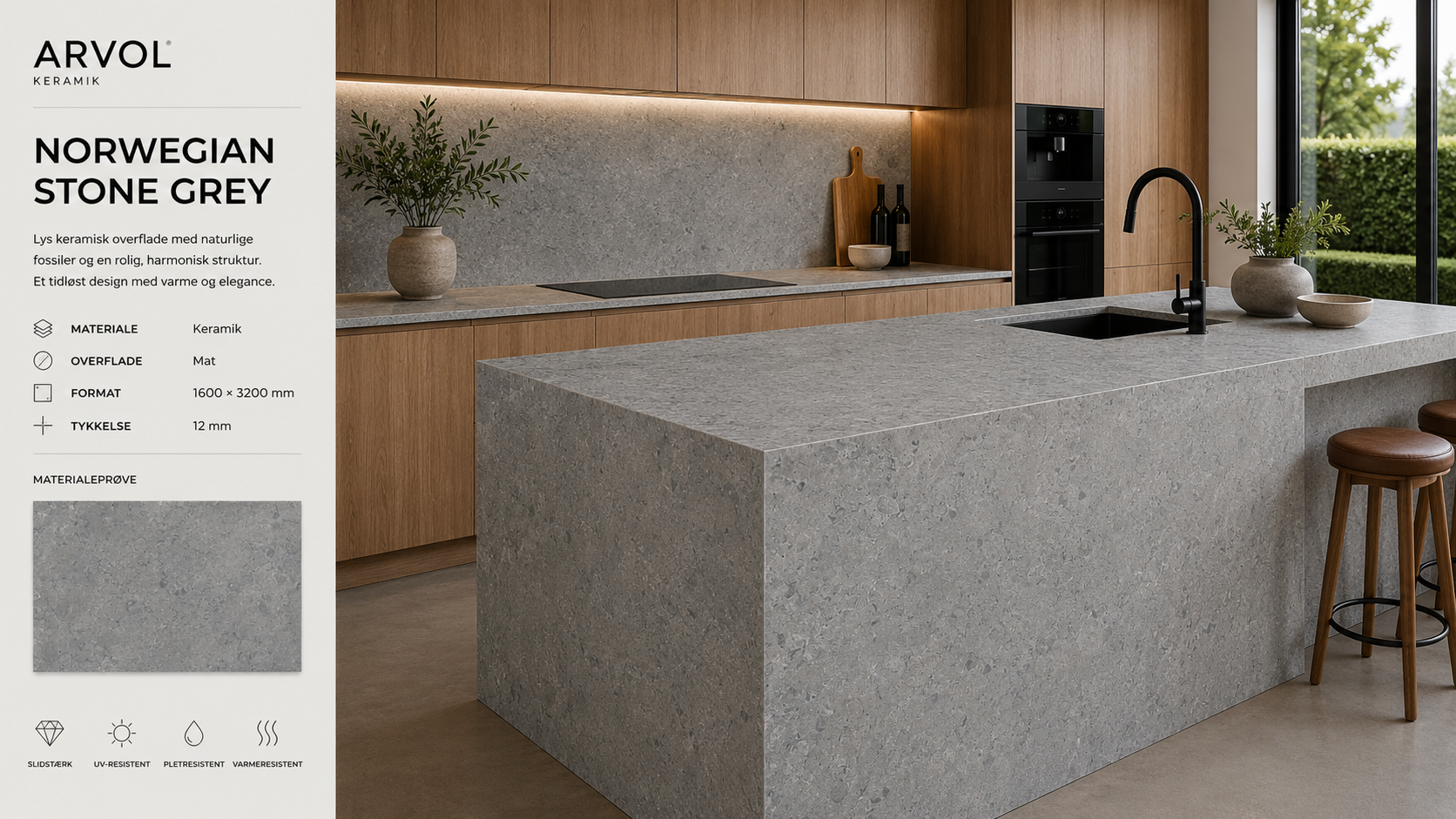 Norwegian Stone Grey – materialeudsnit
