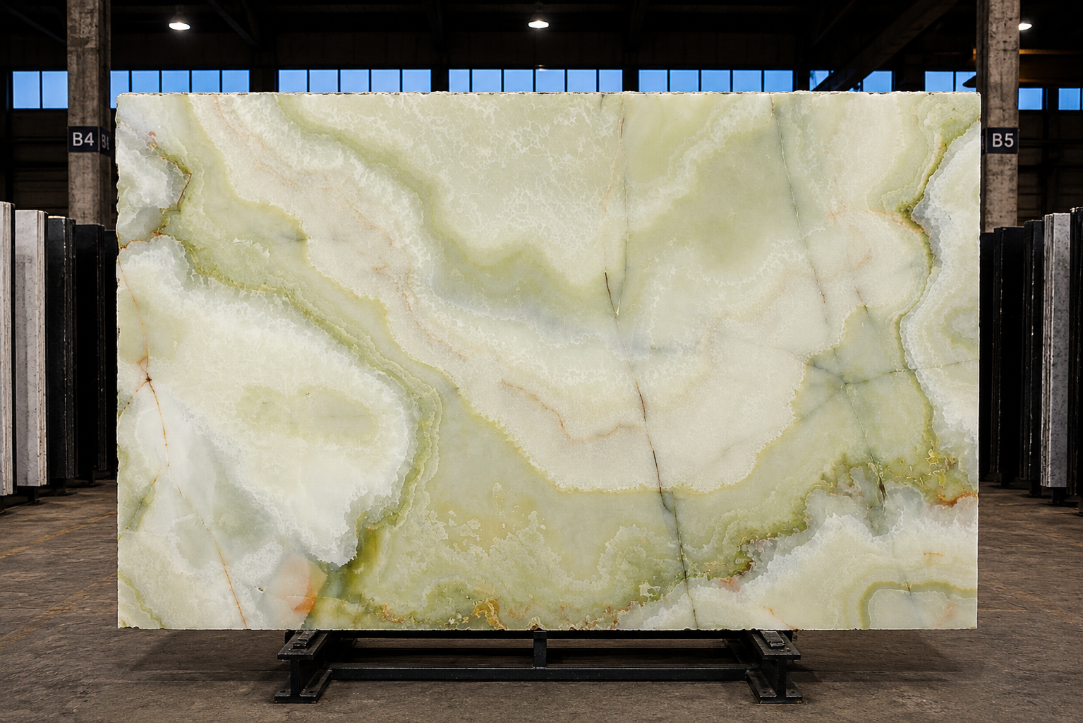 Onyx Green – materialeudsnit